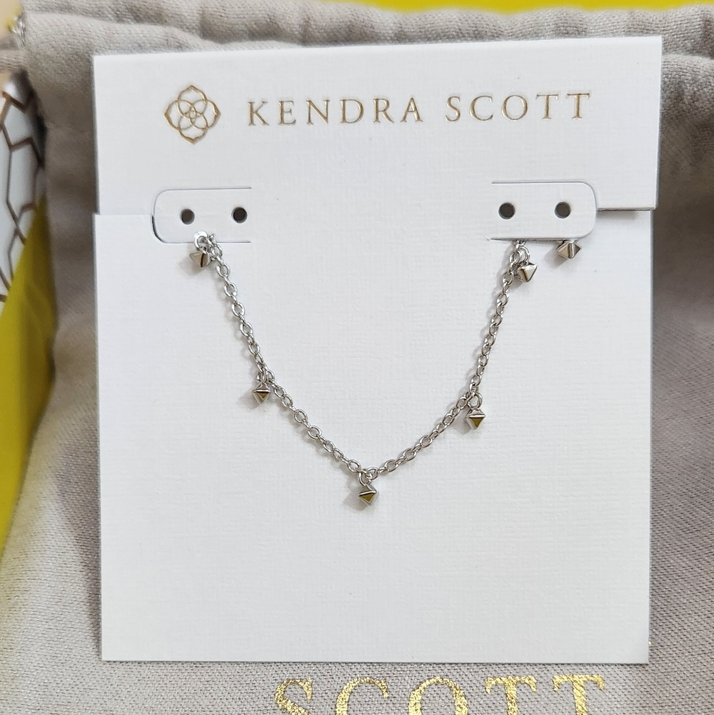 Kendra Scott Henry Strand Necklace Rhodium Plated NWT